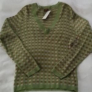 V neck sweater happy sheep size small